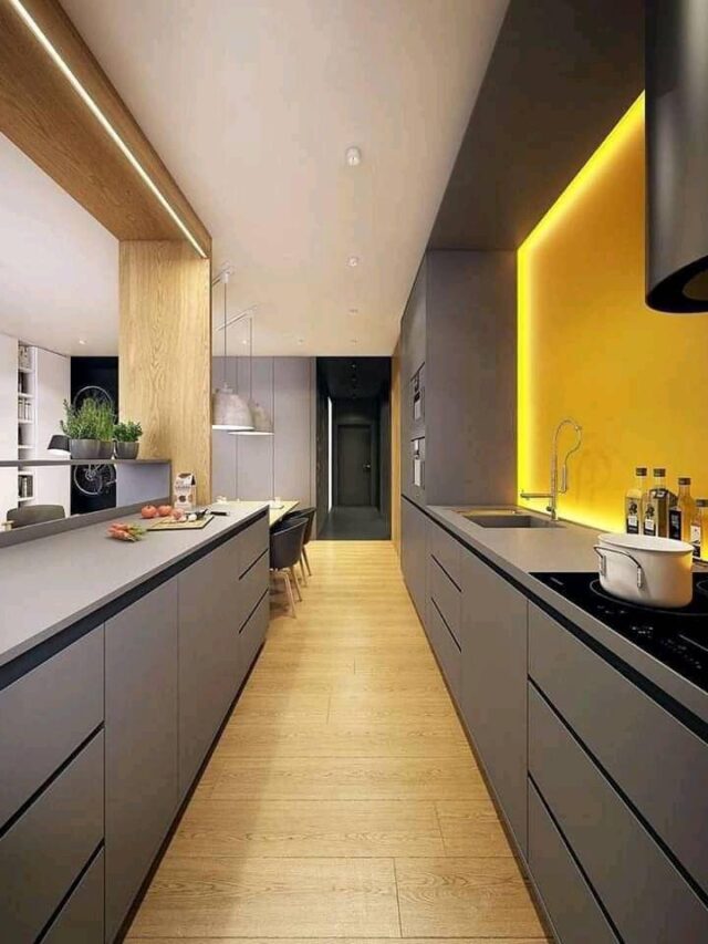 Modular Kitchen in Classic colors Theme