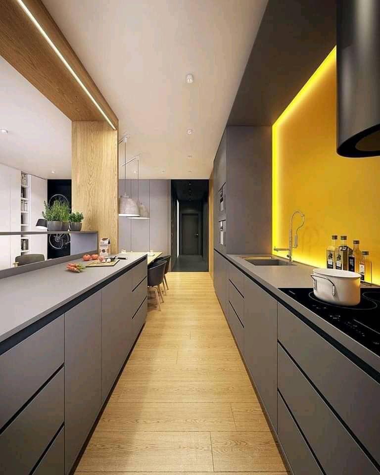 Modular Kitchen in Classic colors Theme