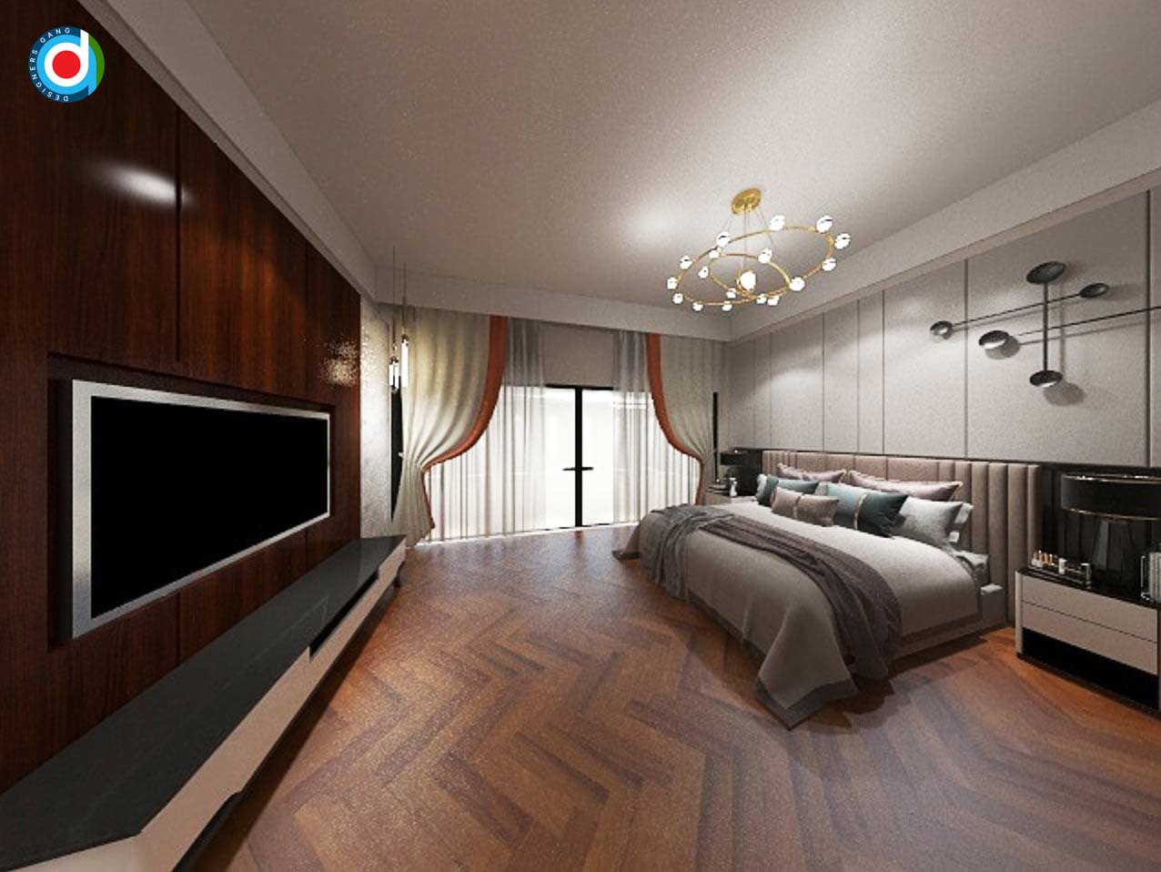 minimalistic Spacious Luxury Bedroom Design by DesignersGroup